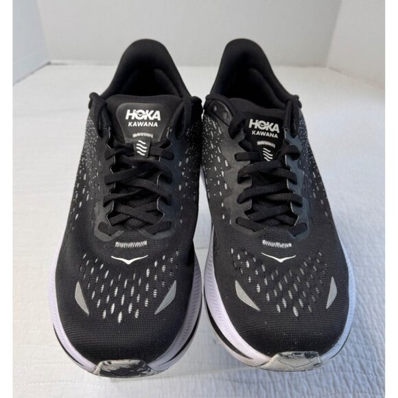 Hoka One ONE Kawana Mens Running Sneakers Black/White 10D Lightweight Cushioned - Picture 1 of 9